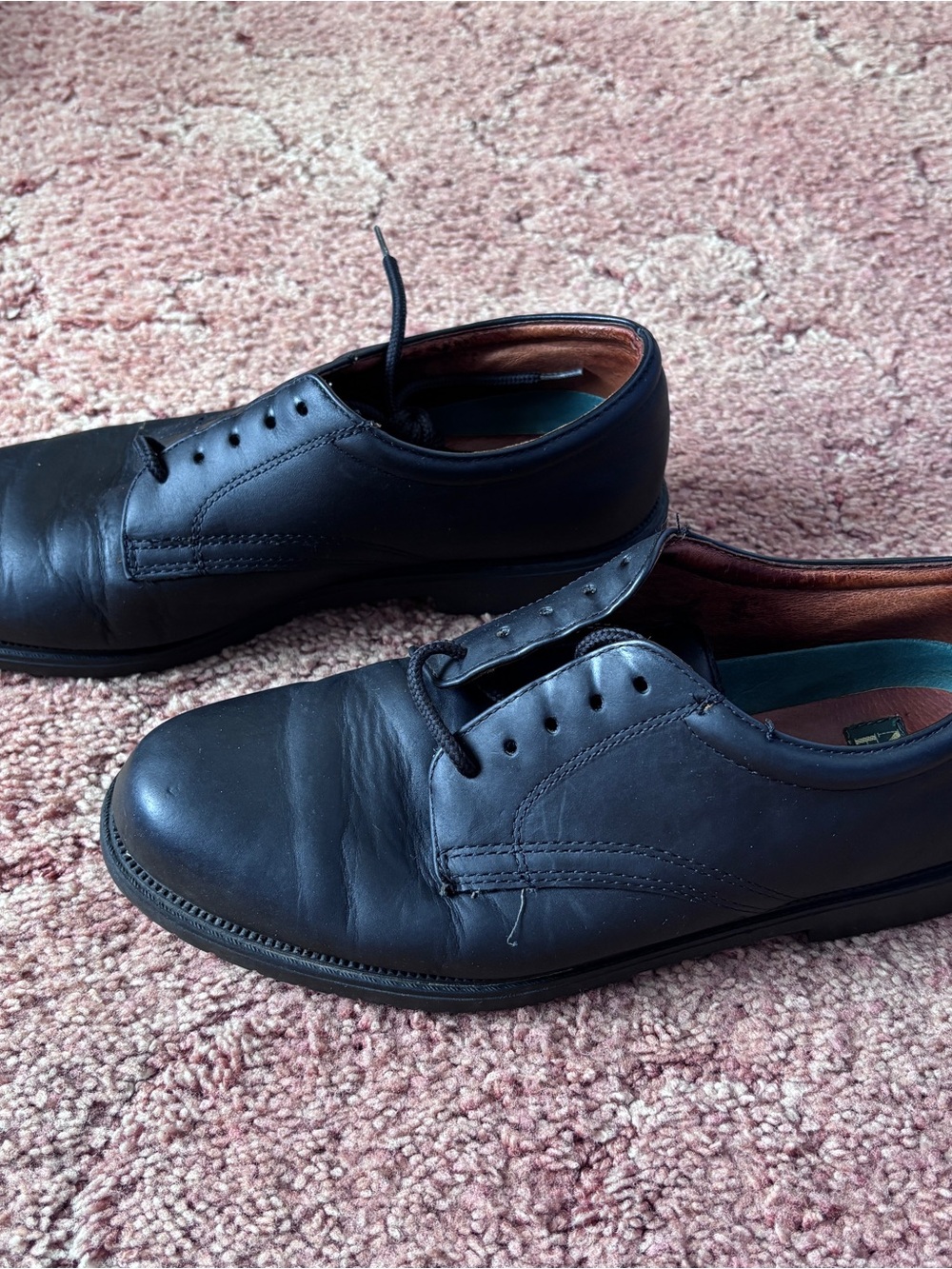 Nunn Bush Men’s Black Leather Lace-Up Oxfords- sz 8.5 medium - Picture 4 of 6